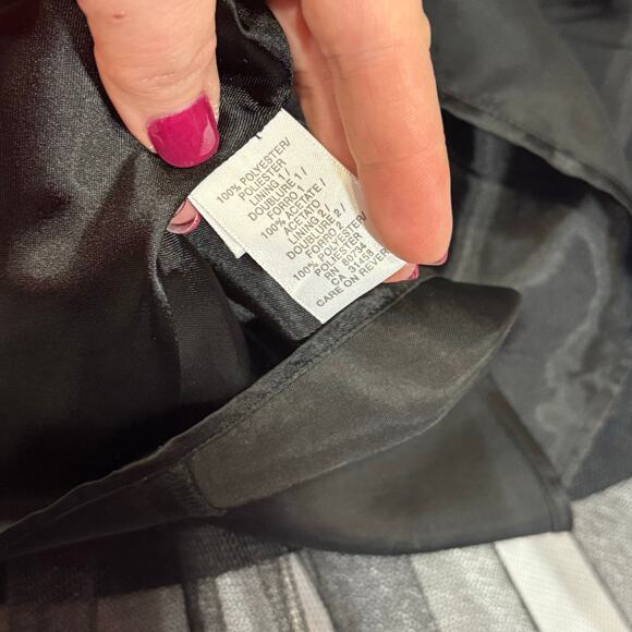 BCBG MaxAzria Black Strapless A-line Dress Size 8 - Picture 7 of 8